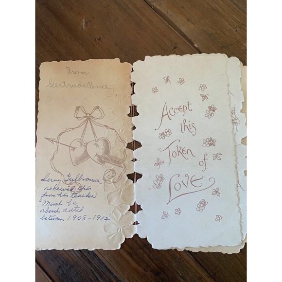 Antique Ephemera Token of Love 1905-1912 Written On - Picture 2 of 6